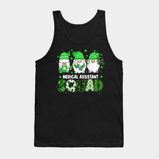 Funny Gnome Medical Assistant Squad Patrick's Day Matching Tank Top